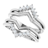 14K White Gold 1/4 CTW Lab-Grown Diamond Ring Guard
