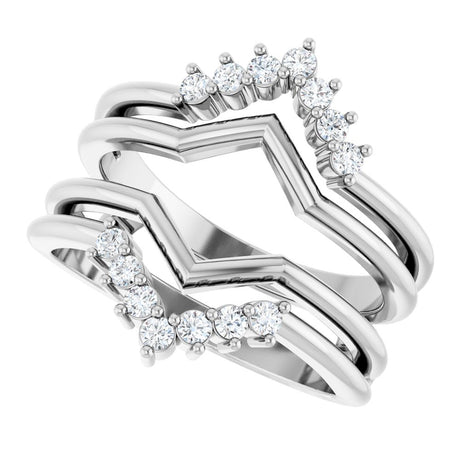 14K White Gold 1/4 CTW Lab-Grown Diamond Ring Guard