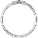 14K White Gold 1/8 CTW Natural Diamond Stackable Ring