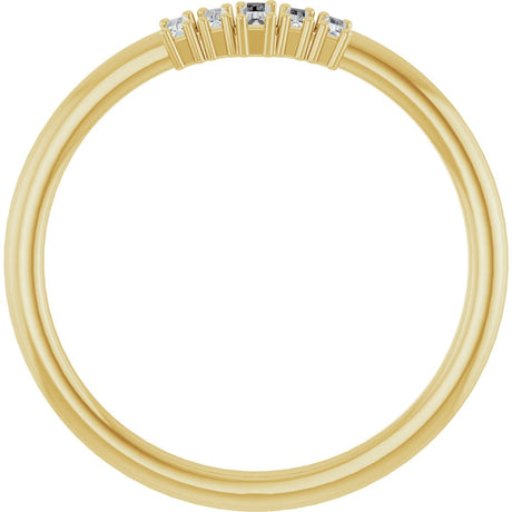 14K Yellow Gold 1/8 CTW Natural Diamond Stackable Ring