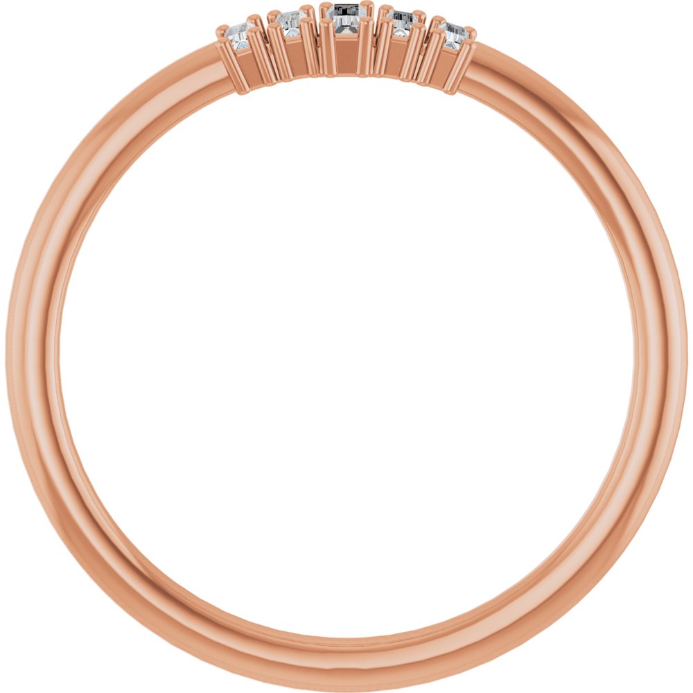 14K Rose 1/8 CTW Natural Diamond Stackable Ring