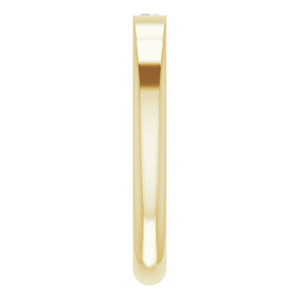 14K Yellow Gold 1/10 CT Natural Diamond Stackable Ring