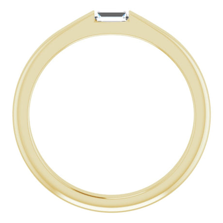 14K Yellow Gold 1/10 CT Natural Diamond Stackable Ring