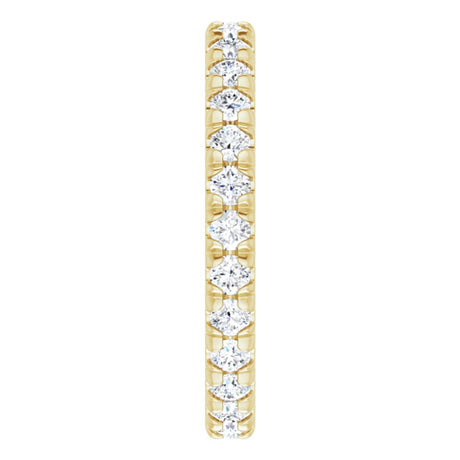 14K Yellow Gold 1/2 CTW Natural Diamond Eternity Band Size 3