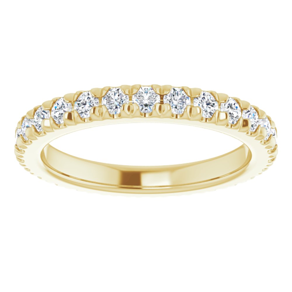14K Yellow Gold 1/2 CTW Natural Diamond Eternity Band Size 3