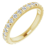 14K Yellow Gold 1/2 CTW Natural Diamond Eternity Band Size 3