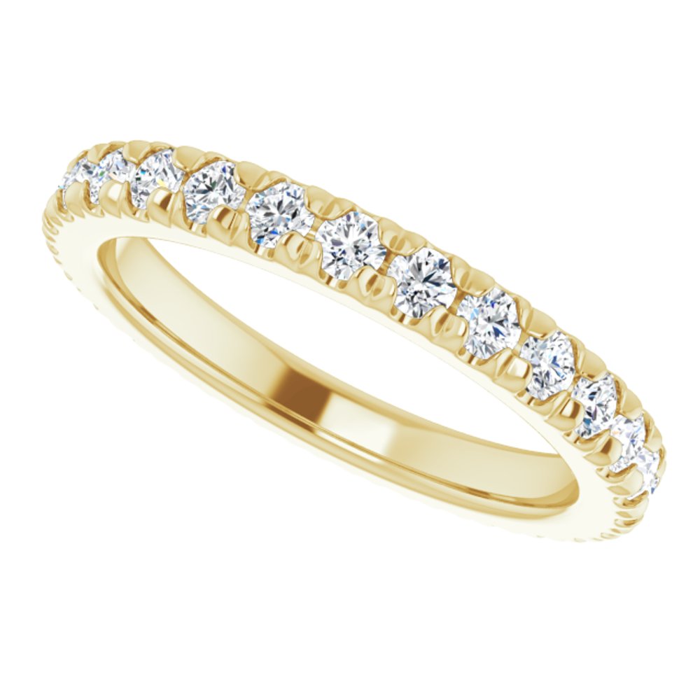 14K Yellow Gold 1/2 CTW Natural Diamond Eternity Band Size 3