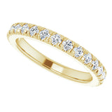 14K Yellow Gold 1/2 CTW Natural Diamond Eternity Band Size 3