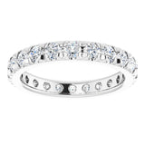 Platinum 7/8 CTW Natural Diamond Eternity Band Size 3.5