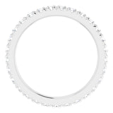 10K White Gold 1/2 CTW Natural Diamond French-Set Eternity Band