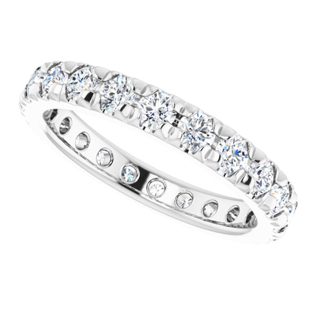 Platinum 7/8 CTW Natural Diamond Eternity Band Size 3.5