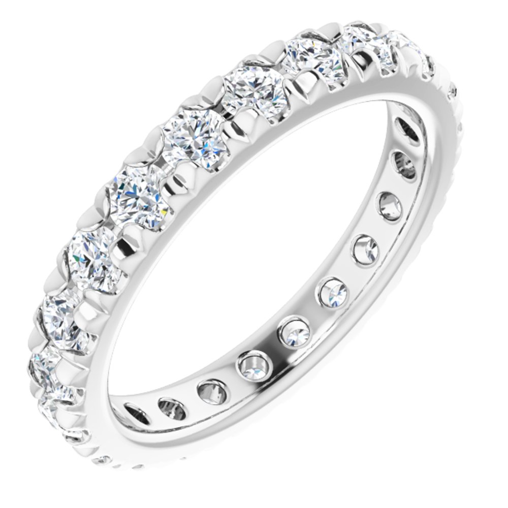 Platinum 7/8 CTW Natural Diamond Eternity Band Size 3.5
