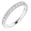 10K White Gold 1/2 CTW Natural Diamond French-Set Eternity Band