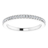 14K White Gold 1/5 CTW Natural Diamond Eternity Band Size 4.25