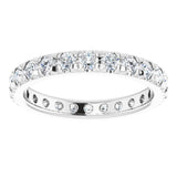 Platinum 1 CTW Natural Diamond Eternity Band Size 5.25