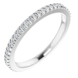 14K White Gold 1/5 CTW Natural Diamond Eternity Band Size 4.25