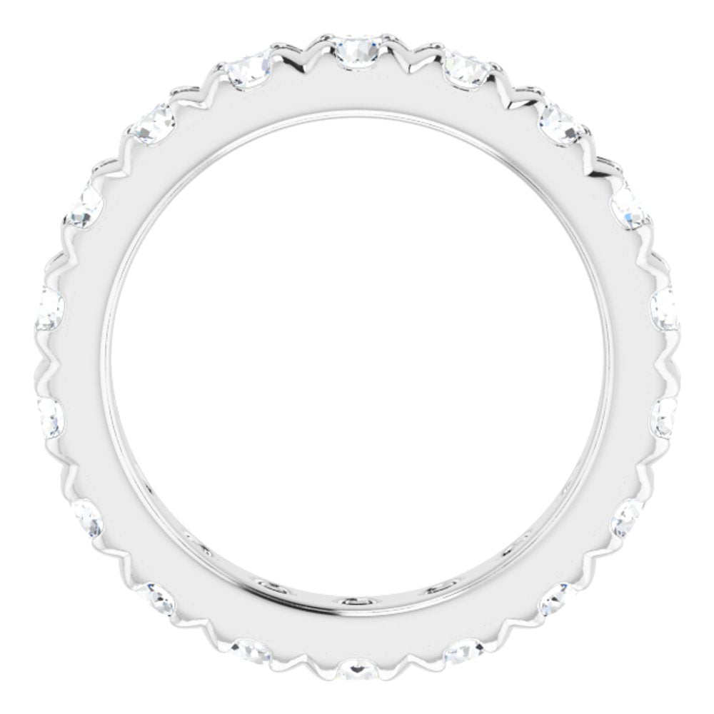 14K White Gold 2 1/6 CTW Natural Diamond Eternity Band Size 5.25