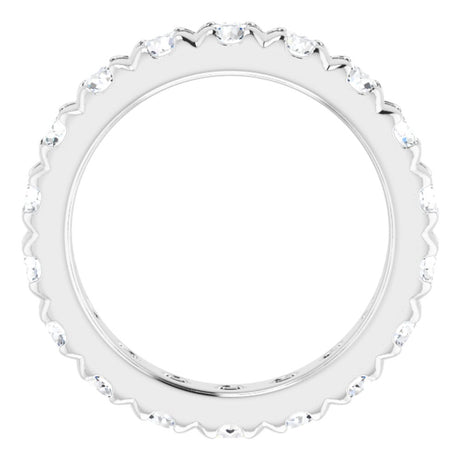 14K White Gold 2 1/6 CTW Natural Diamond Eternity Band Size 5.25