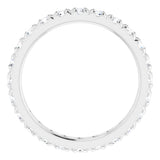 Platinum 1 CTW Natural Diamond Eternity Band Size 5.25