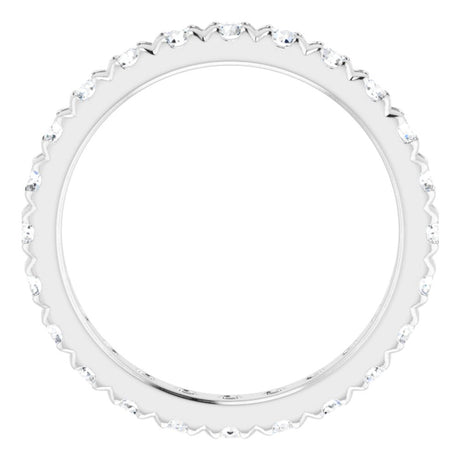 Platinum 1 CTW Natural Diamond Eternity Band Size 5.25