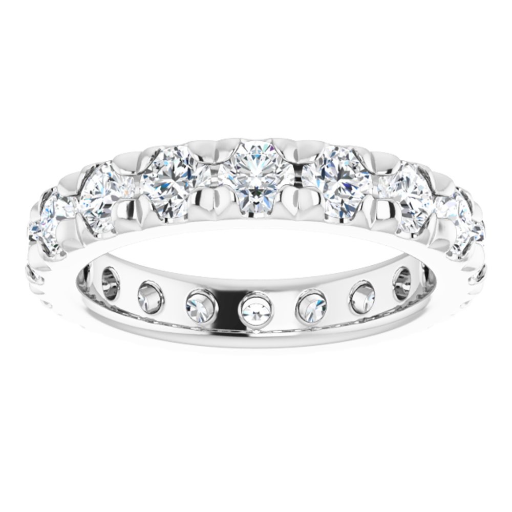 14K White Gold 2 1/6 CTW Natural Diamond Eternity Band Size 5.25