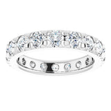 14K White Gold 2 1/6 CTW Natural Diamond Eternity Band Size 5.25