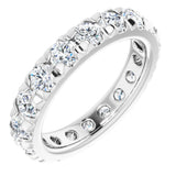 14K White Gold 2 1/6 CTW Natural Diamond Eternity Band Size 5.25