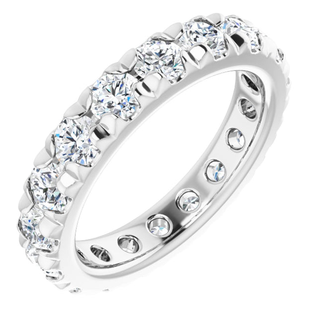 14K White Gold 2 1/6 CTW Natural Diamond Eternity Band Size 5.25