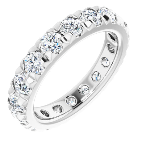 14K White Gold 2 1/6 CTW Natural Diamond Eternity Band Size 5.25
