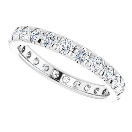 Platinum 1 CTW Natural Diamond Eternity Band Size 5.25