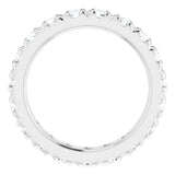 14K White Gold 1 3/4 CTW Natural Diamond French Set Eternity Band Size 5.25