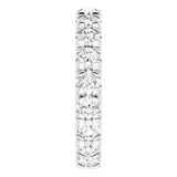 14K White Gold 1 3/4 CTW Natural Diamond French Set Eternity Band Size 5.25