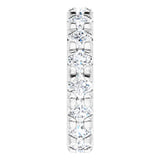 14K White Gold 2 1/2 CTW Natural Diamond French Set Eternity Band Size 5.25