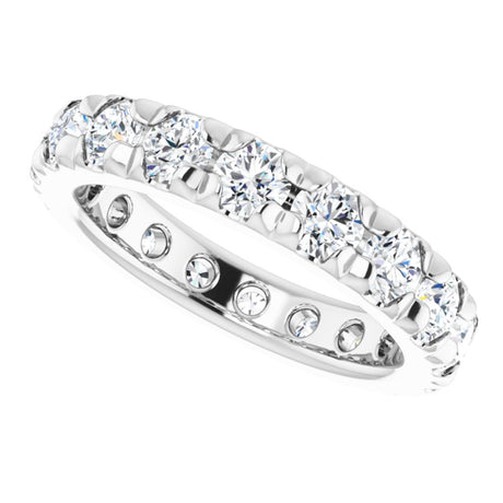 14K White Gold 2 1/6 CTW Natural Diamond Eternity Band Size 5.25
