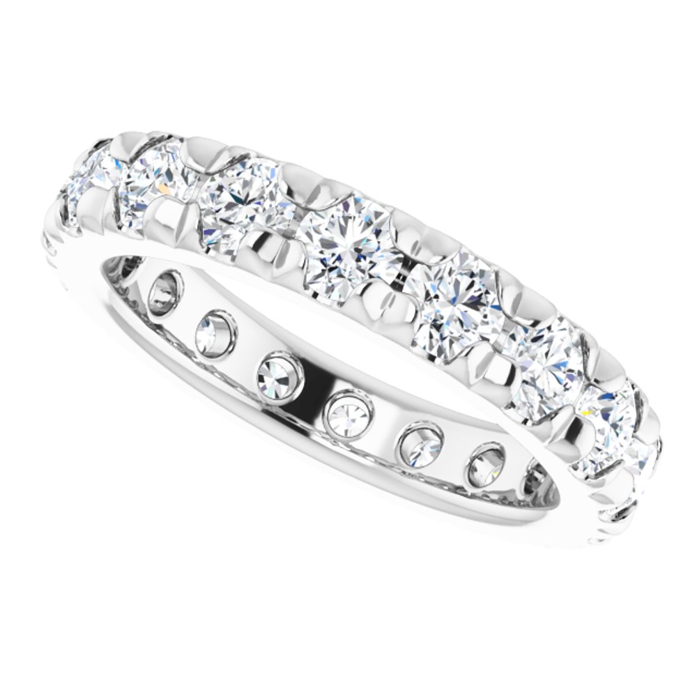 14K White Gold 2 1/6 CTW Natural Diamond Eternity Band Size 5.25