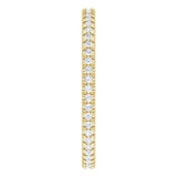 14K Yellow Gold 1/5 CTW Natural Diamond Eternity Band