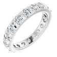 14K White Gold 1 3/4 CTW Natural Diamond French Set Eternity Band Size 5.25