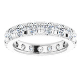 14K White Gold 2 1/2 CTW Natural Diamond French Set Eternity Band Size 5.25