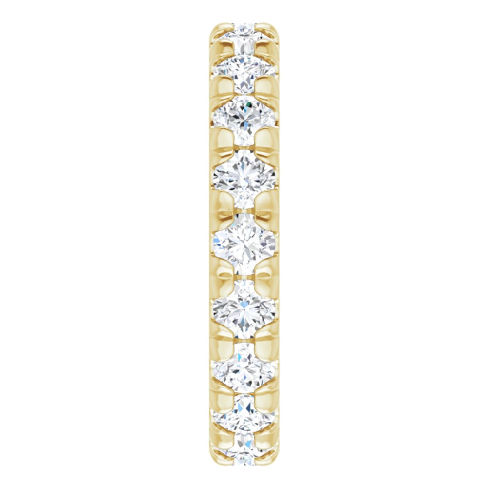14K Yellow Gold 1 3/4 CTW Natural Diamond French Set Eternity Band