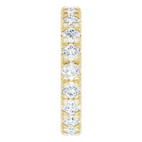 14K Yellow Gold 1 3/4 CTW Natural Diamond French Set Eternity Band