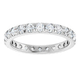 Platinum 1 1/4 CTW Lab-Grown Diamond French-Set Eternity Band