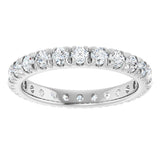 14K White Gold 1 1/3 CTW Lab-Grown Diamond  French-Set Eternity Band Size 5.5