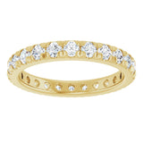 14K Yellow 1 3/8 CTW Natural Diamond French-Set Eternity Band