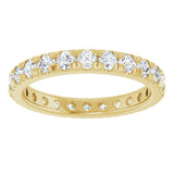 14K Yellow Gold 1 3/8 CTW Natural Diamond French-Set Eternity Band