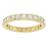 14K Yellow 1 3/8 CTW Lab-Grown Diamond  French-Set Eternity Band