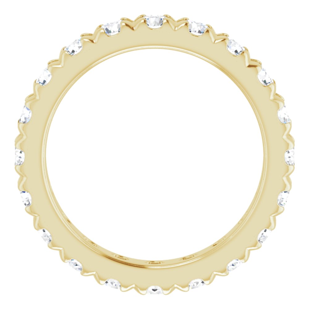 14K Yellow Gold 1 3/4 CTW Natural Diamond French Set Eternity Band