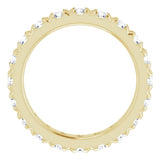 14K Yellow Gold 1 3/4 CTW Natural Diamond French Set Eternity Band