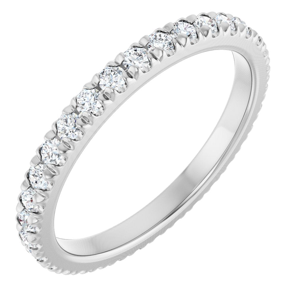 14K White Gold 5/8 CTW Lab-Grown Diamond Eternity Band Size 7