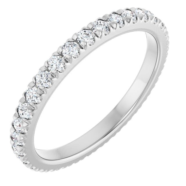 14K White Gold 5/8 CTW Lab-Grown Diamond Eternity Band Size 7
