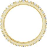 14K Yellow Gold 1 3/8 CTW Natural Diamond French-Set Eternity Band